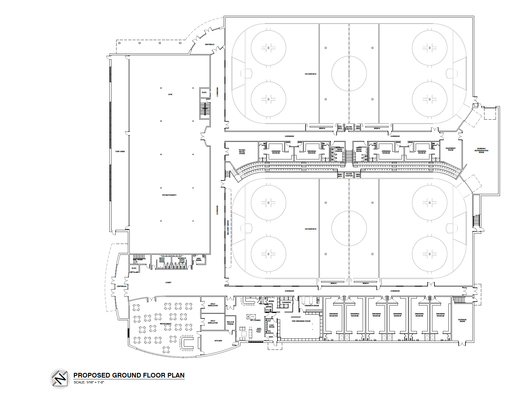 ground floor plans of epic sports centre